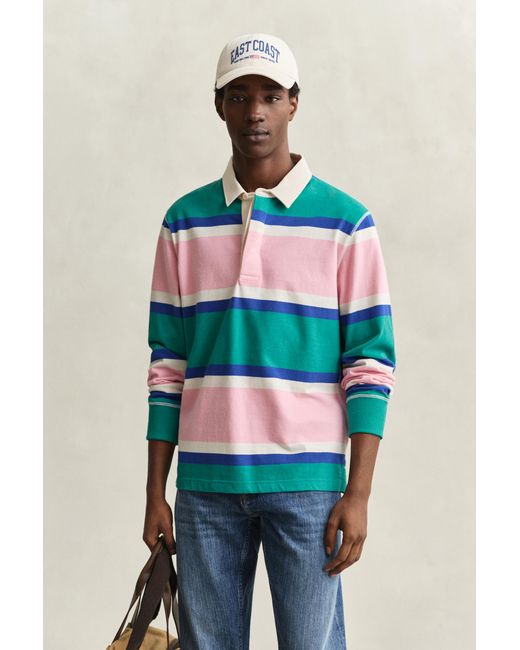 Gant Blue Block Striped Rugger for men