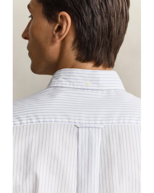 Gant Blue X Yale Striped Oxford Shirt for men