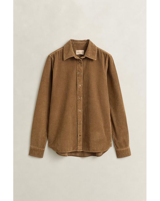 Gant Blue Regular Corduroy Shirt Warm