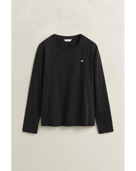 Gant Black Shield Long Sleeve T-Shirt