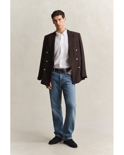 Gant White Chenille Textured Shirt for men