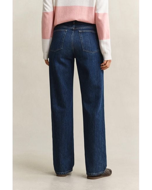 Gant Blue Relaxed Jeans Dark Worn In