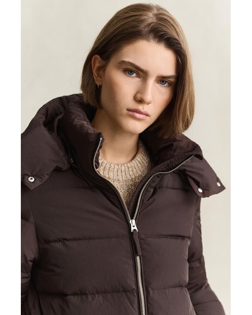 Gant Brown Mid Down Jacket Deep