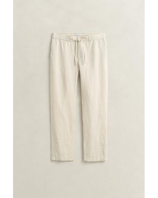 Gant Pink Striped Linen Pants for men