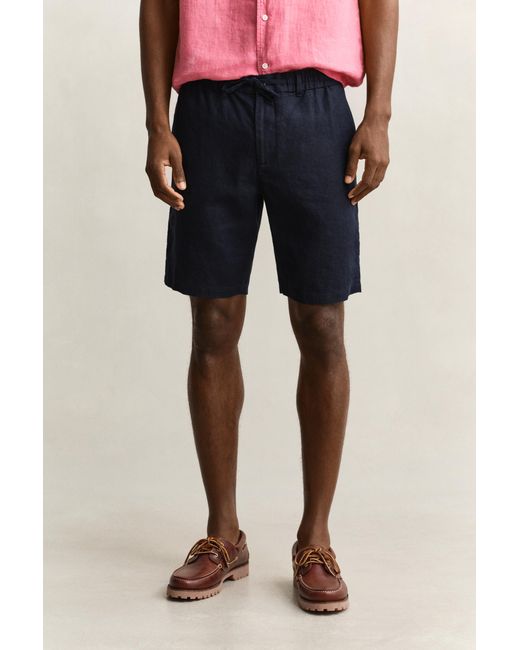 Gant Pink Linen Shorts Evening for men