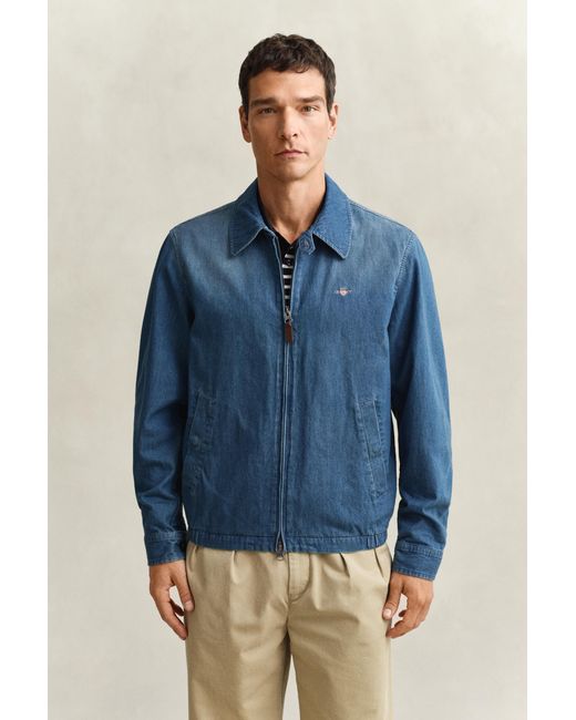 Gant Blue Windcheater Jacket Semi for men
