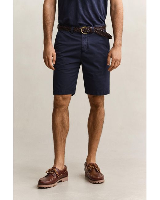 Gant Blue Sunfaded Chino Shorts Evening for men