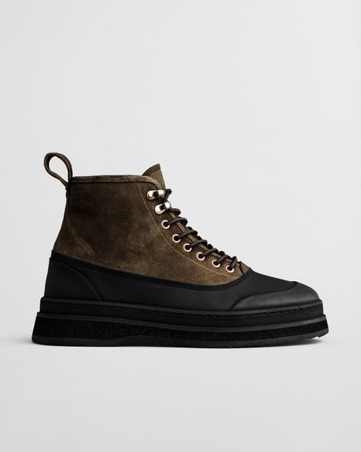 Gant Black Blistown Suede Lace-Up Boots for men