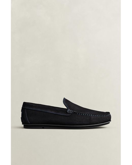 Gant Blue Wilmon Suede Loafers Marine for men