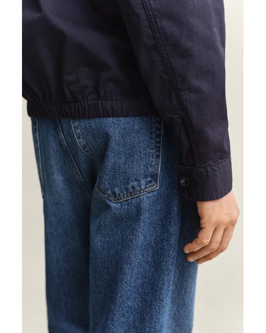 Gant Blue Cotton Windcheater Jacket Evening for men