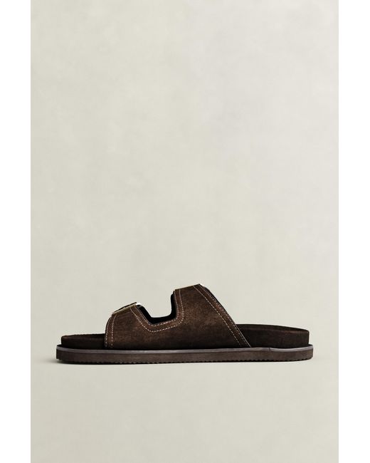 Gant Brown Fairfro Suede Sandals Dark for men