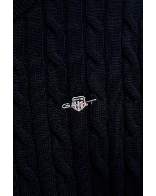 Gant Blue Teens Teen Girls Cable Knit Sweater Evening