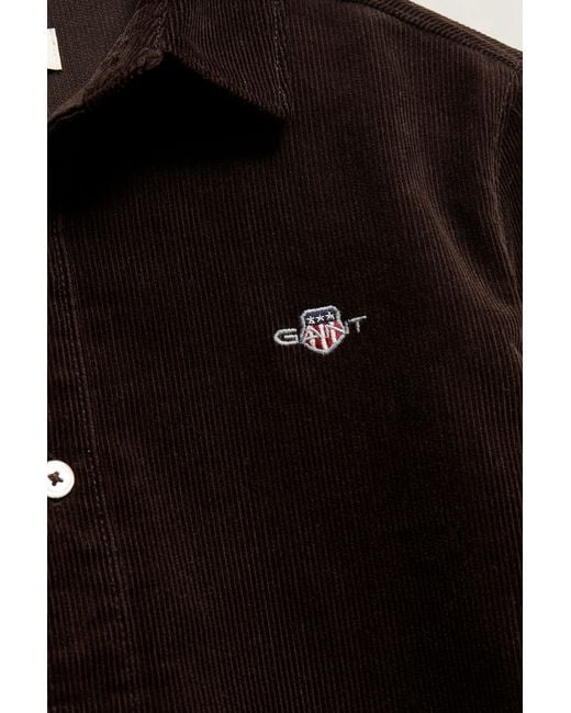 Gant Black Teens Teen Boys Corduroy Shirt for men