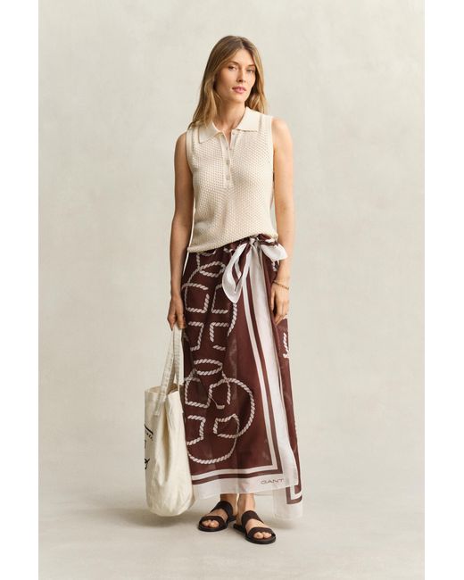 Gant Multicolor Sleeveless Lace Knit Top