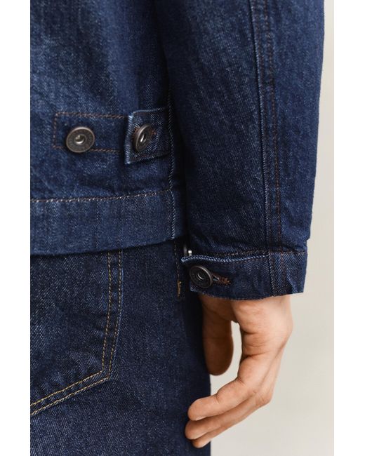 Gant Blue Work Jacket Dark Raw for men
