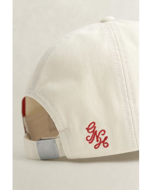 Gant Brown Graphic Cotton Twill Cap Cream for men
