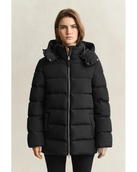 Gant Black Mid Down Jacket