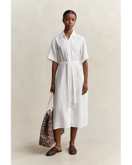 Gant Natural Linen Shirt Dress