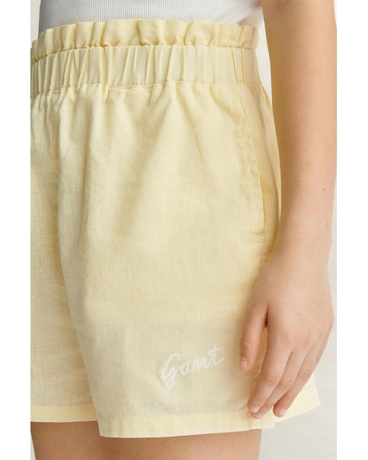 Gant Natural Teens Teen Girls Paperbag Waist Shorts