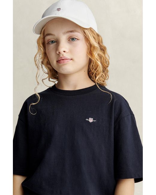 Gant Blue Teens Teen Girls Slubbed T-Shirt Evening
