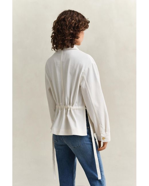 Gant Natural Denim Tie Jacket Eggshell