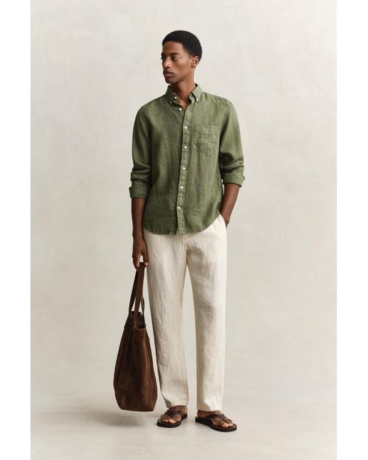 Gant Green Linen Shirt for men