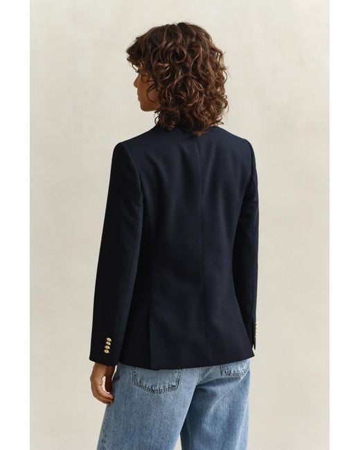 Gant Blue Slim Fit Club Blazer