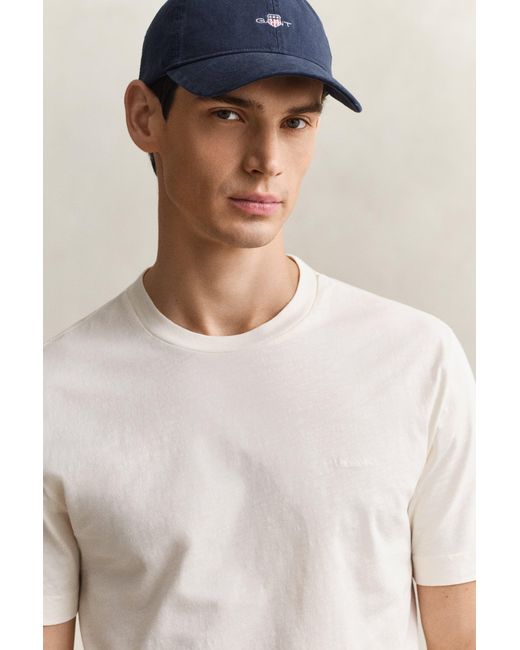 Gant Blue Washed T-Shirt Cream for men