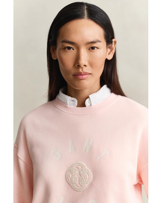 Gant Blue Graphic Crew Neck Sweatshirt