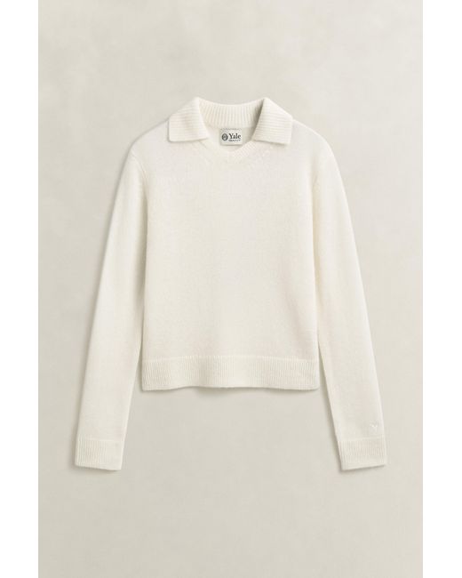 Gant Natural X Yale V-Neck Sweater Cream