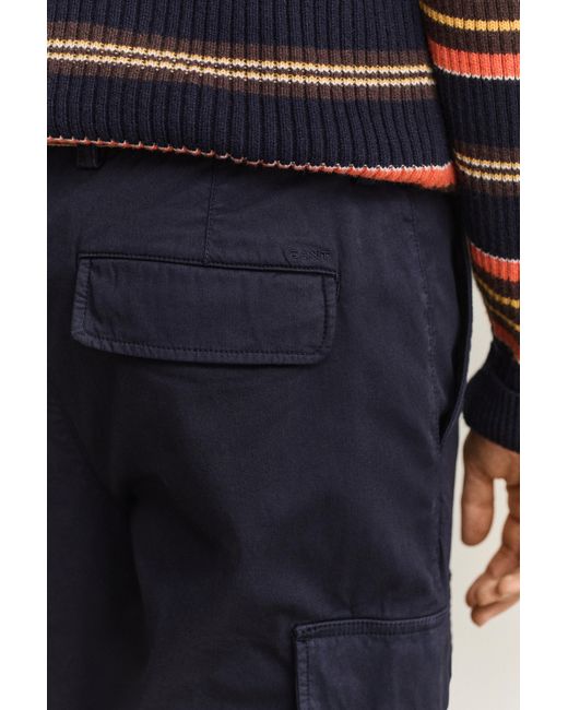 Gant Blue Cargo Pants Evening for men