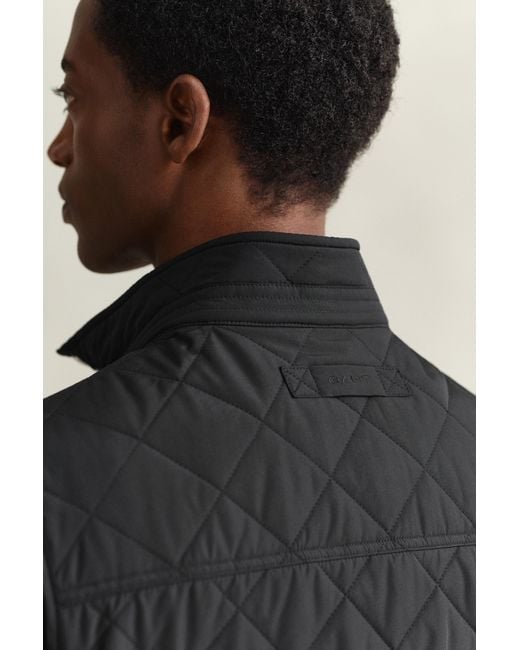 Gant Black Quilted Windcheater Vest for men