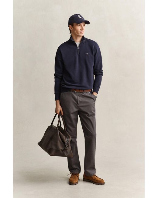 Gant Blue Shield Half-Zip Sweatshirt for men