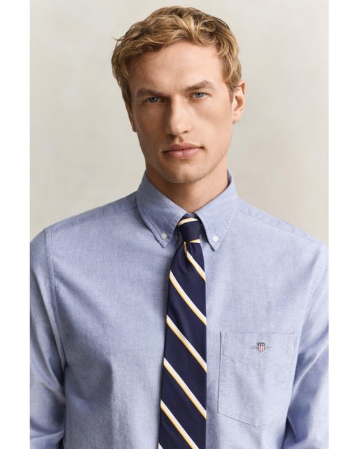 Gant Blue Classic Regular Oxford Shirt College for men