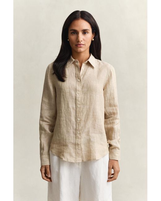 Gant Natural Regular Fit Linen Shirt