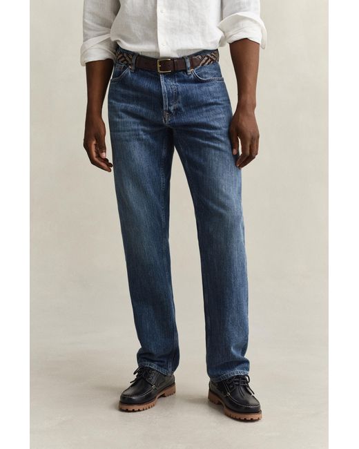 Gant Blue Selvedge Jeans Semi Worn In for men