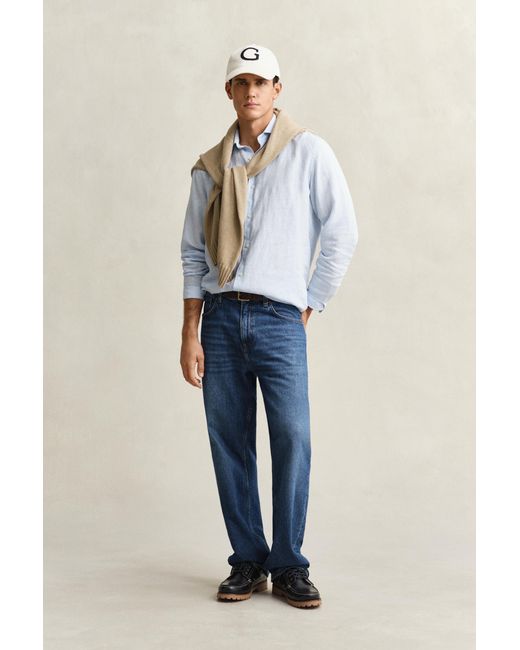 Gant White Linen Shirt for men