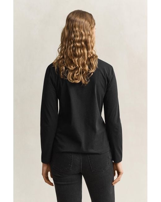 Gant Black Shield Long Sleeve T-Shirt