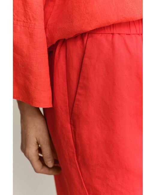 Gant Red Linen Blend Shorts