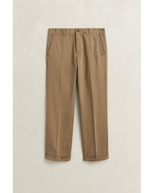 Gant Natural X Yale Cotton Twill Chinos for men