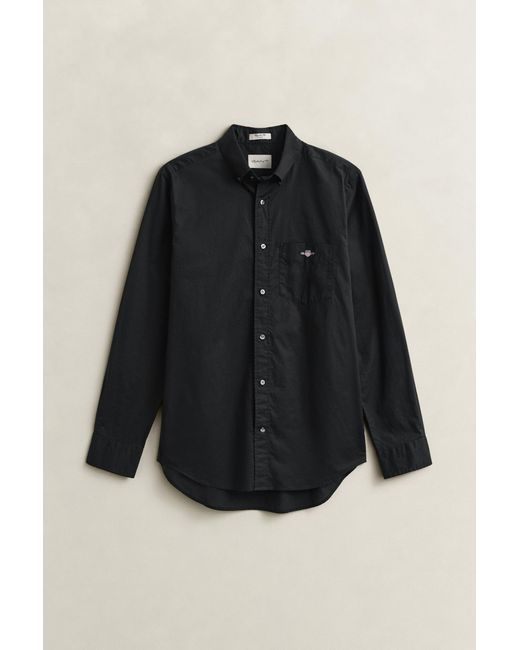 Gant Black Regular Fit Classic Poplin Shirt for men