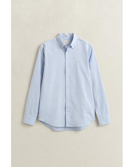 Gant Blue Regular Fit Pinpoint Oxford Shirt for men