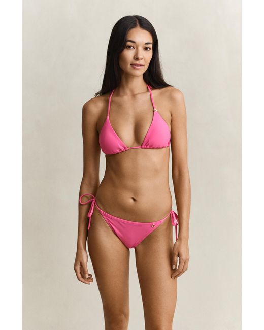 Gant Red Padded Triangle Bikini Top