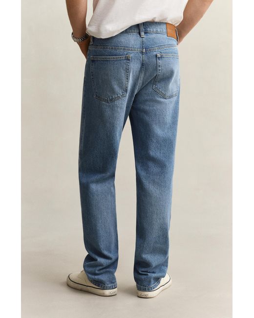 Gant Blue Straight Fit Jeans Semi Worn In for men