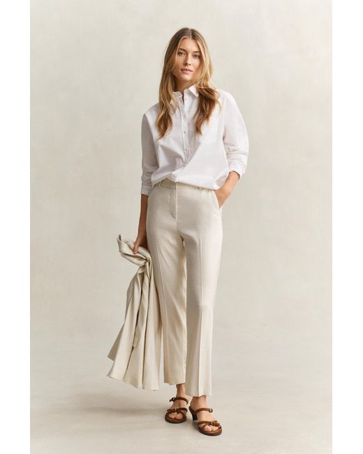 Gant Natural Tailored Linen Stretch Pants