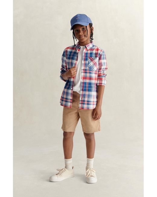 Gant Blue Teens Teen Boys Checked Shirt for men