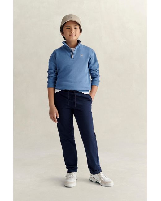 Gant Blue Teens Teen Boys Shield Half-Zip Sweatshirt Salty Sea for men