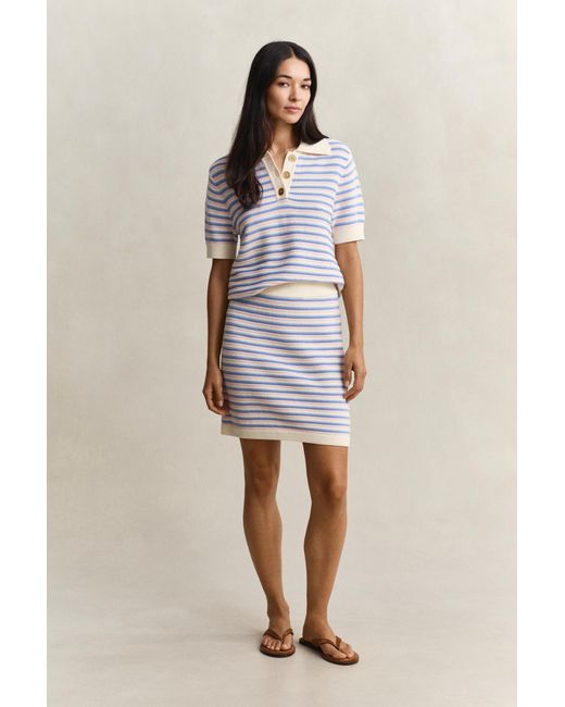 Gant Natural Knitted Mini Skirt Cream