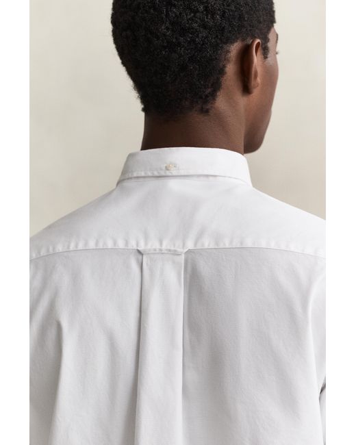 Gant Blue Regular Fit Pinpoint Oxford Shirt for men