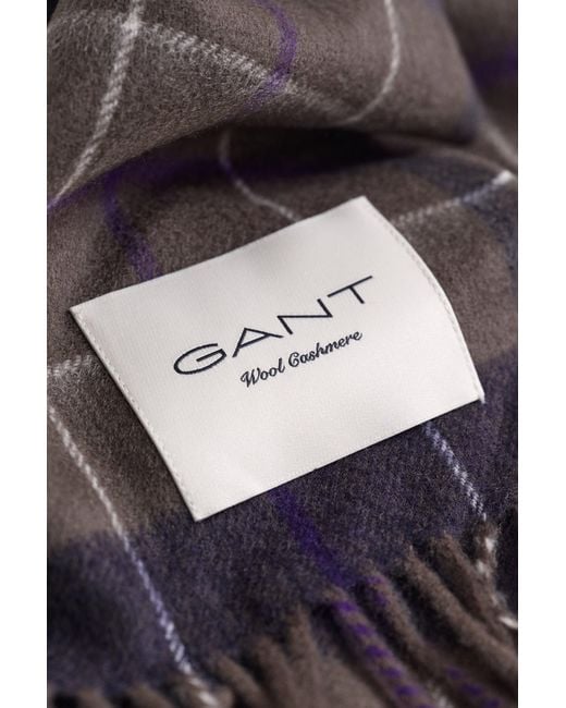 Gant Brown Checked Scarf for men